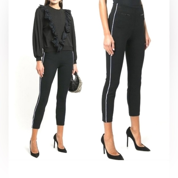 Spanx Ponte Knit Pull-On Leggings The Perfect Piped Ankle Skinny Pants S/P - Picture 1 of 9